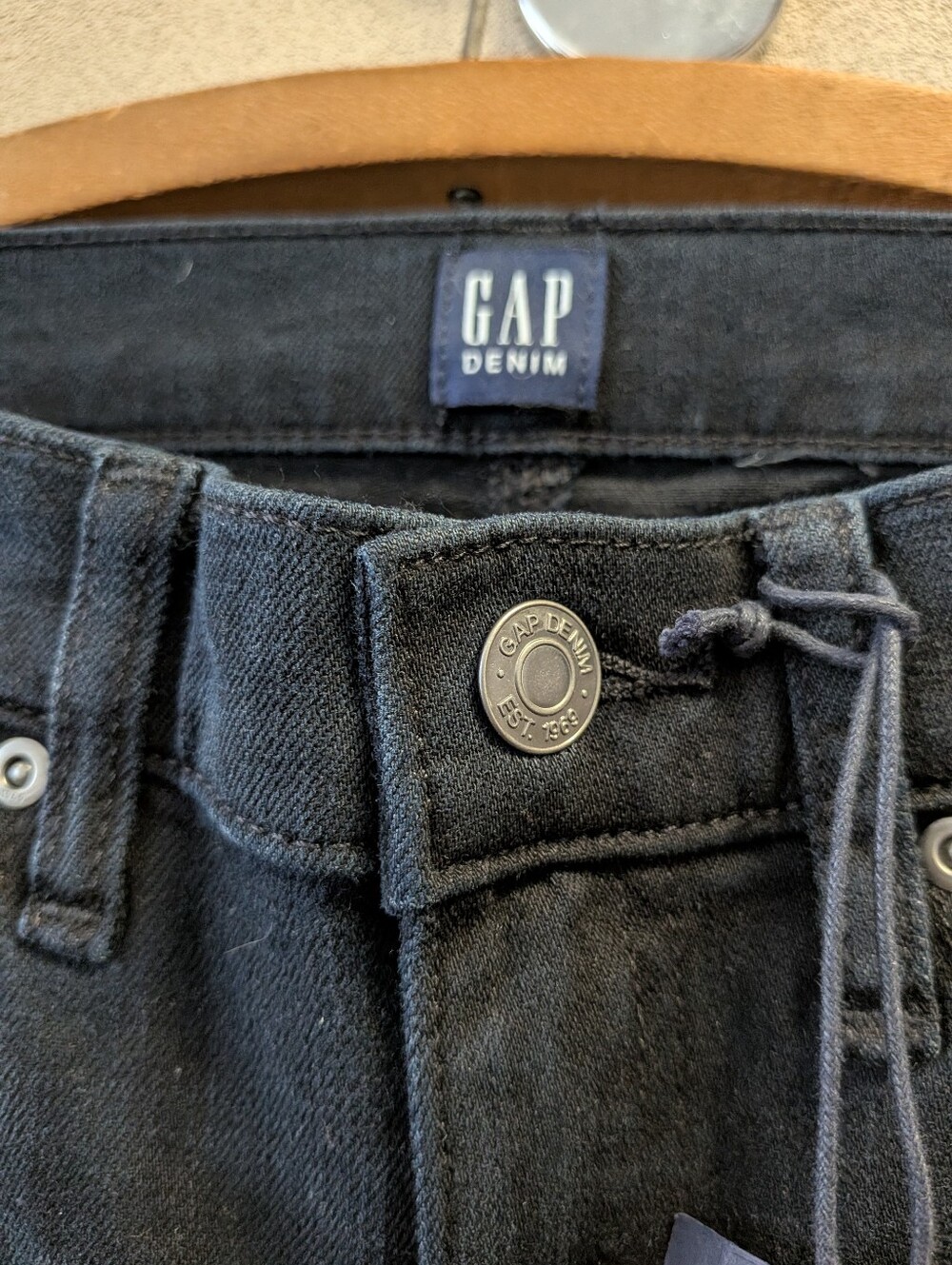 Gap Classic Straight Jeans 25R Black 360 Tech Stretch - Picture 6 of 13